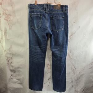 Carbon 2 Cobalt Jeans Mens 33 X 32 Denim Dark Wash Button Fly Rigid Cotton